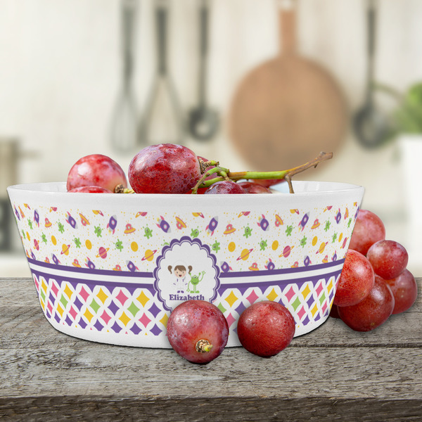 Girl's Space & Geometric Print Kids Bowls - LIFESTYLE