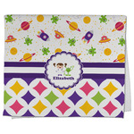 Girl's Space & Geometric Print Kitchen Towel - Poly Cotton w/ Name or Text