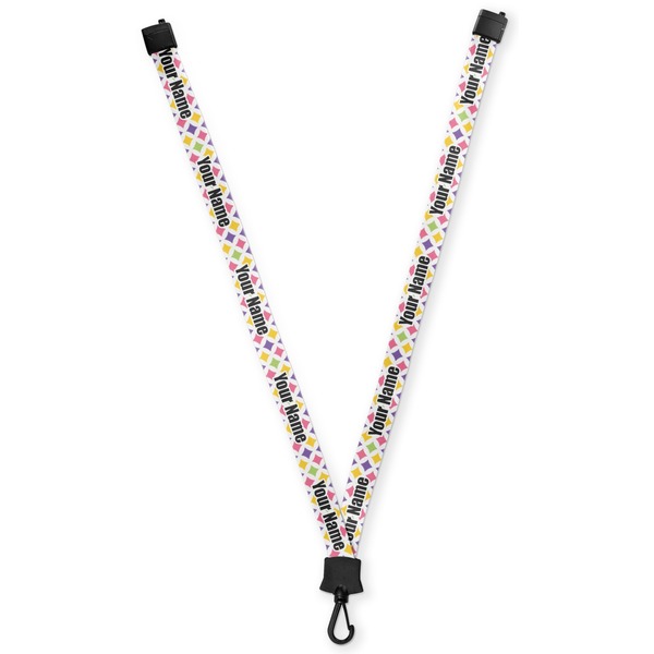 Custom Girl's Space & Geometric Print Lanyard (Personalized)
