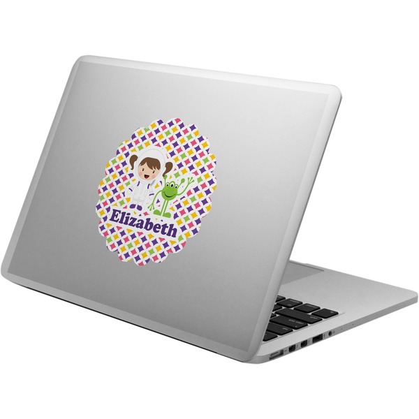 Custom Girl's Space & Geometric Print Laptop Decal (Personalized)