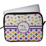 Girl's Space & Geometric Print Laptop Sleeve / Case - 13" (Personalized)