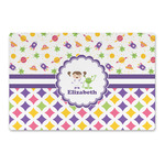 Girl's Space & Geometric Print Large Rectangle Car Magnet (Personalized)