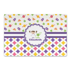 Girl's Space & Geometric Print Large Rectangle Car Magnet (Personalized)