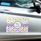 Girl's Space & Geometric Print Large Rectangle Car Magnets- In Context