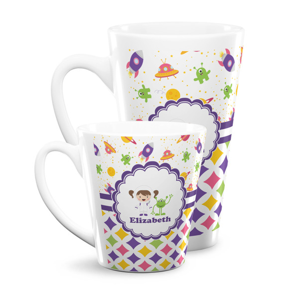Girl's Space & Geometric Print Latte Mugs Main