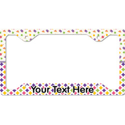 Girl's Space & Geometric Print License Plate Frame - Style C (Personalized)