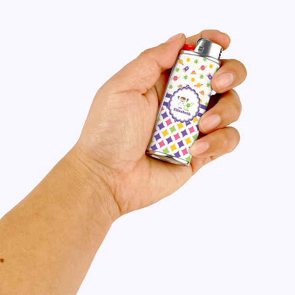 Girl's Space & Geometric Print Lighter Case - LIFESTYLE