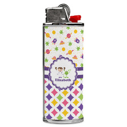 Girl's Space & Geometric Print Case for BIC Lighters (Personalized)