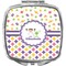 Girl's Space & Geometric Print Compact Makeup Mirror (Personalized)