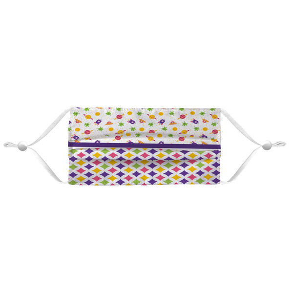 Girl's Space & Geometric Print Mask - Pleated (new) APPROVAL