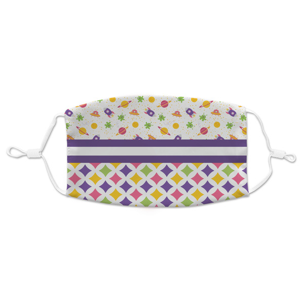 Custom Girl's Space & Geometric Print Adult Cloth Face Mask - Standard