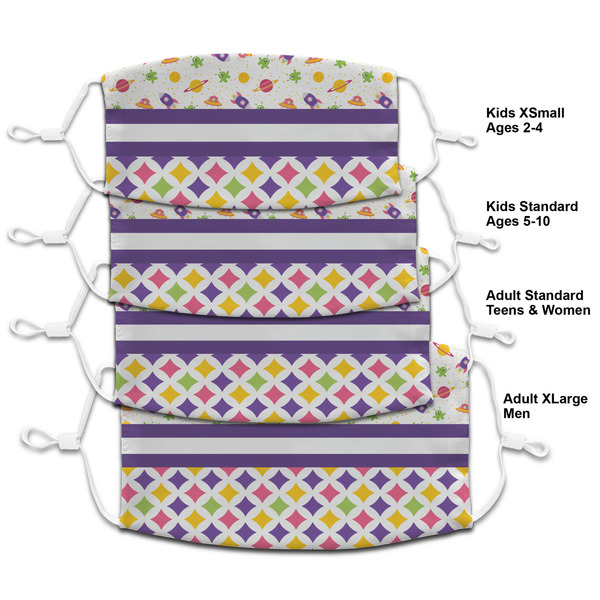 Girl's Space & Geometric Print Mask1 Composite