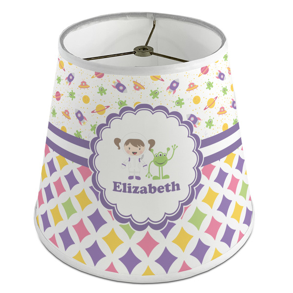 Custom Girl's Space & Geometric Print Empire Lamp Shade (Personalized)