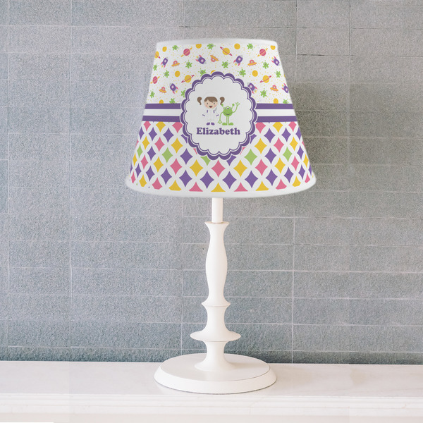 Girl's Space & Geometric Print Poly Film Empire Lampshade - Lifestyle