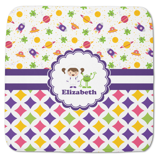 Girl's Space & Geometric Print Memory Foam Bath Mat 48 X 48