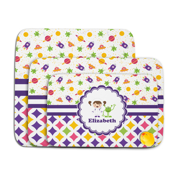 Girl's Space & Geometric Print Memory Foam Bath Mat - MAIN PARENT