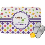 Girl's Space & Geometric Print Memory Foam Bath Mat (Personalized)
