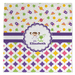 Girl's Space & Geometric Print Microfiber Dish Towel (Personalized)