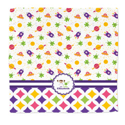 Girl's Space & Geometric Print Microfiber Dish Rag (Personalized)