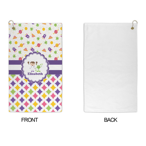 Girl's Space & Geometric Print Microfiber Golf Towels - APPROVAL