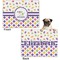 Girl's Space & Geometric Print Microfleece Dog Blanket - Regular - Front & Back