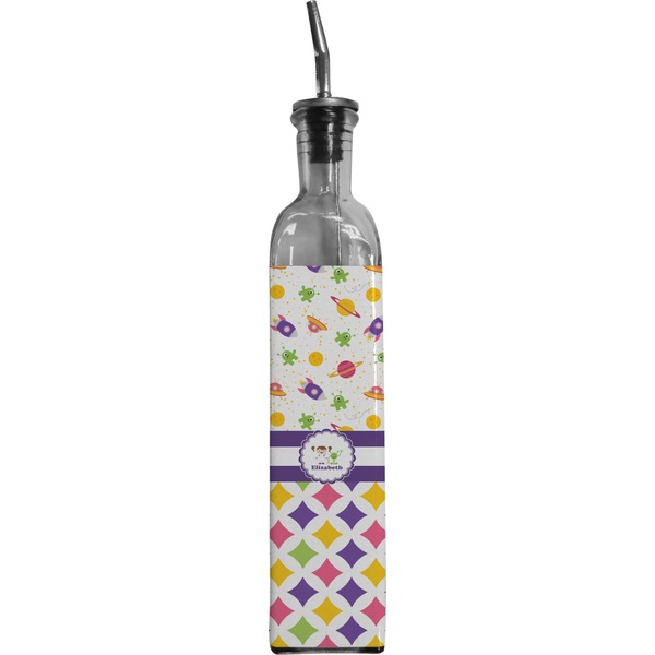 Custom Girl's Space & Geometric Print Oil Dispenser Bottle (Personalized)