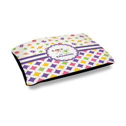 Girl's Space & Geometric Print Outdoor Dog Bed - Medium (Personalized)