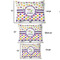 Girl's Space & Geometric Print Outdoor Dog Beds - SIZE CHART