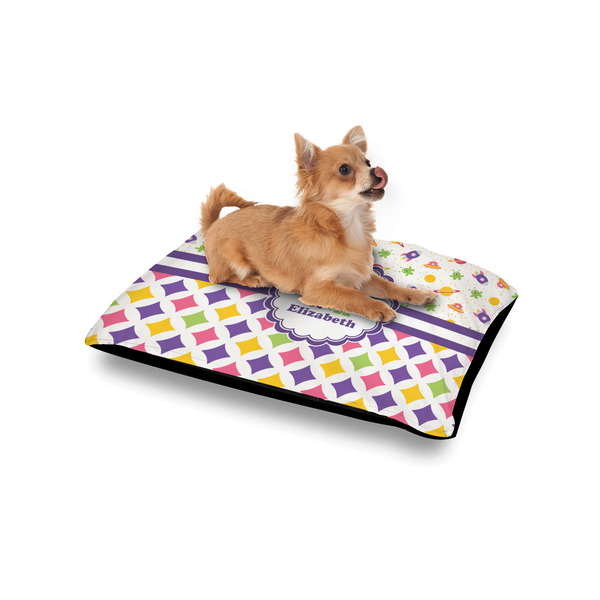 Girl's Space & Geometric Print Outdoor Dog Beds - Small - IN CONTEXT