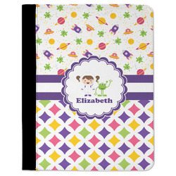 Girl's Space & Geometric Print Padfolio Clipboard (Personalized)