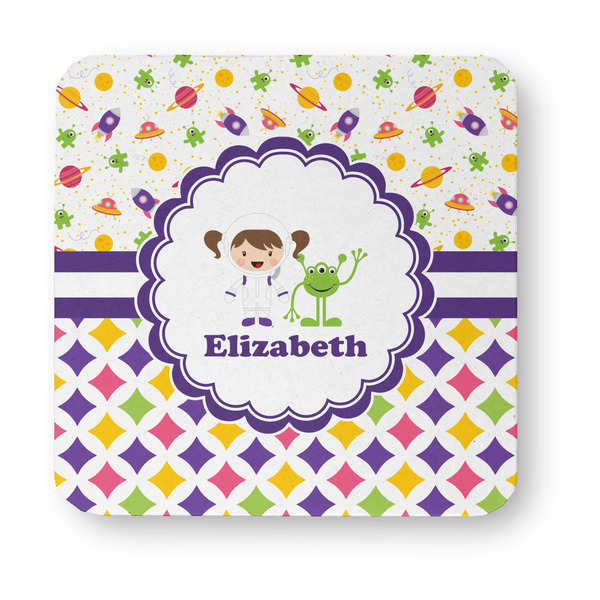 Girl's Space & Geometric Print Paper Coasters - Approval