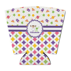 Girl's Space & Geometric Print Party Cup Sleeve - with Bottom (Personalized)