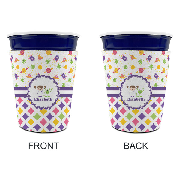 Girl's Space & Geometric Print Party Cup Sleeves - without bottom - Approval