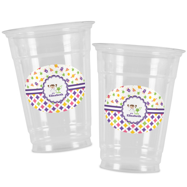Girl's Space & Geometric Print Party Cups - 16oz - Alt View