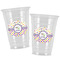 Girl's Space & Geometric Print Party Cups - 16oz - Alt View