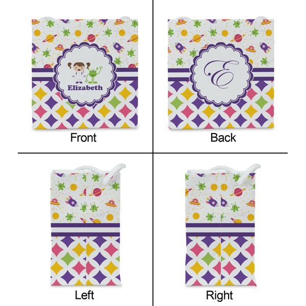 Girl's Space & Geometric Print Party Favor Gift Bag - Gloss - Approval