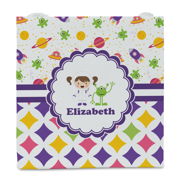 Girl's Space & Geometric Print Party Favor Gift Bag - Gloss - Front