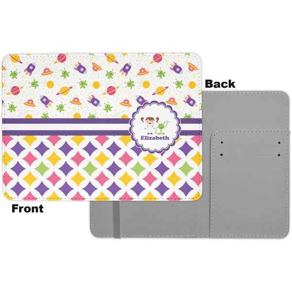 Girl's Space & Geometric Print Passport Holder - Apvl