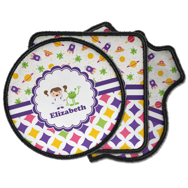 Custom Girl's Space & Geometric Print Iron on Patches (Personalized)