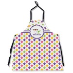 Girl's Space & Geometric Print Apron Without Pockets w/ Name or Text