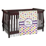 Girl's Space & Geometric Print Baby Blanket (Personalized)