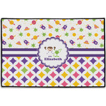 Girl's Space & Geometric Print Door Mat - 36"x24" (Personalized)