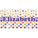 Girl's Space & Geometric Print Mini/Bicycle License Plate (Personalized)