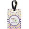 Girl's Space & Geometric Print Plastic Luggage Tag - Rectangular w/ Name or Text