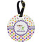 Girl's Space & Geometric Print Personalized Round Luggage Tag