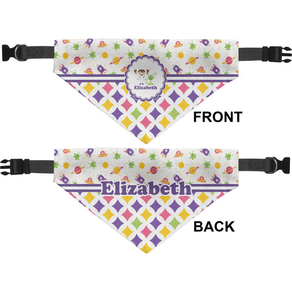 Girl's Space & Geometric Print Pet Bandana Approval