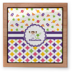 Girl's Space & Geometric Print Pet Urn w/ Name or Text