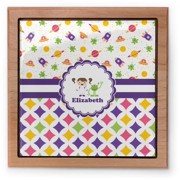 Girl's Space & Geometric Print Pet Urn - Apvl