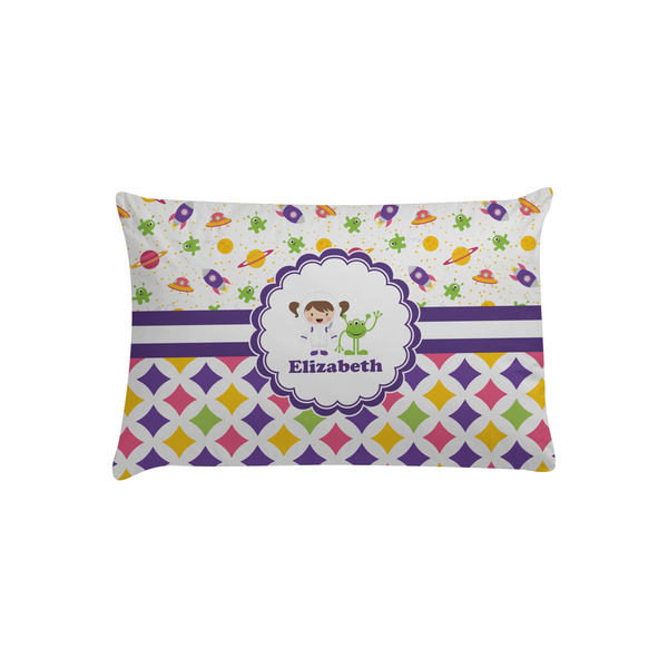 Custom Girl's Space & Geometric Print Pillow Case - Toddler (Personalized)