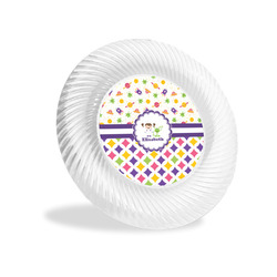 Girl's Space & Geometric Print Plastic Party Appetizer & Dessert Plates - 6" (Personalized)